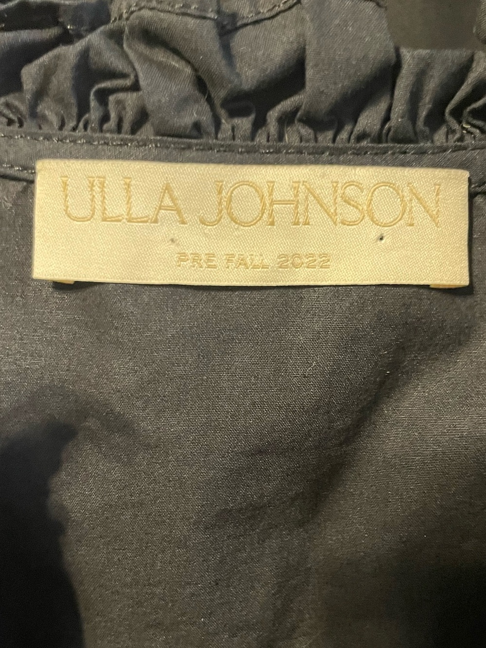 Ulla Johnson Lulua Tiered Ruffle Dress Black Cotton Size 4 - Picture 6 of 8